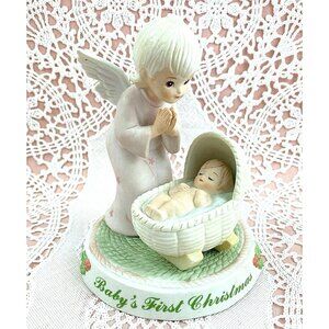 Lefton China Baby's First Christmas Figurine Christopher Collection Angel 1983